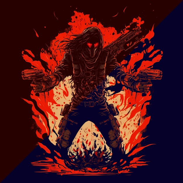 PSD black death predator 4096px png transparente 300dpi camiseta digital pod clipart portada del libro wallart