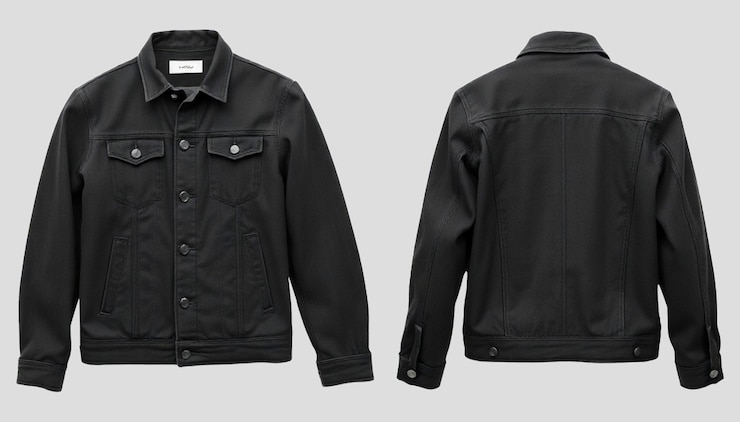 PSD black denim jacket