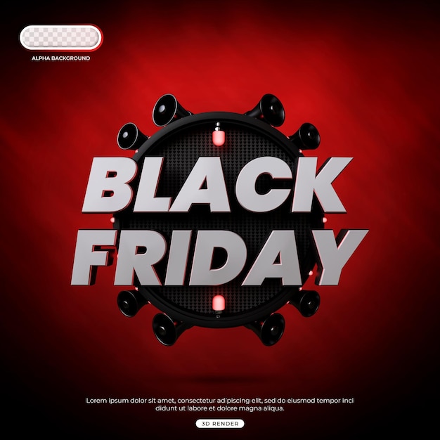 PSD black friday 3d banne