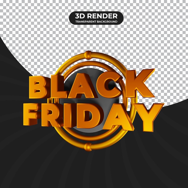 PSD black friday 3d render