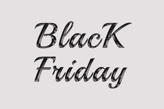 PSD black friday 3d text effekte stil