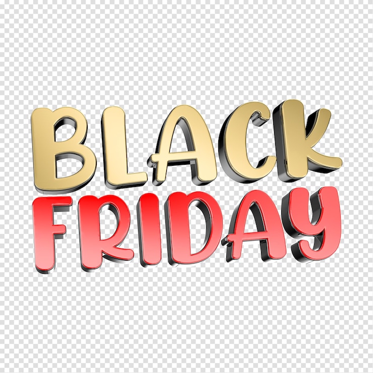 PSD black friday 3d text