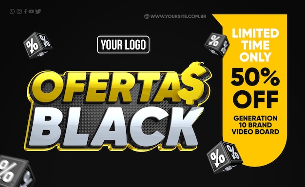 Black Friday-Banner für Produktverkäufe in Angeboten