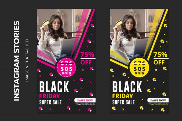 Black Friday Bannières Web Social Super Vente Premium