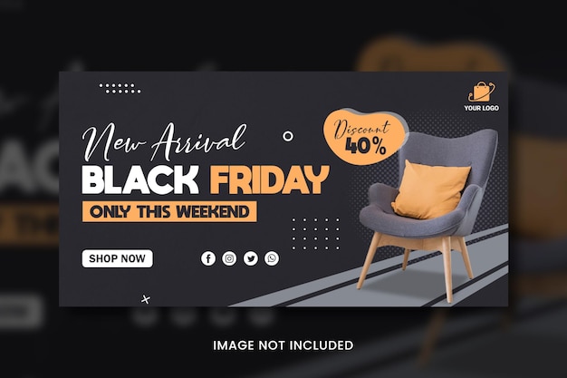PSD black friday big sale social-media-banner