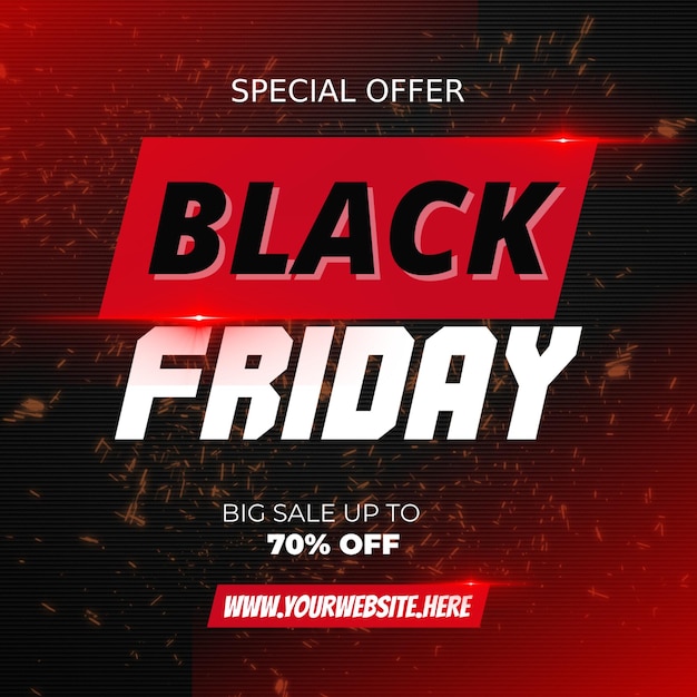 Black Friday Desconto Vendas de fundo Social Media Post Template Design