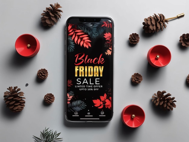 PSD black friday-design für werbebanner, broschüren und flyer. black friday-verkaufsbanner-layout de