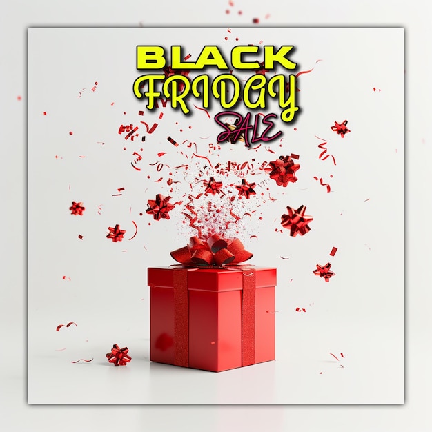 PSD black friday discount and gift boxes top sale promotion black friday sales offer price