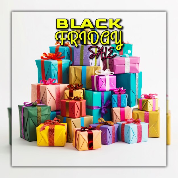 PSD black friday discount and gift boxes top sale promotion black friday sales offer price