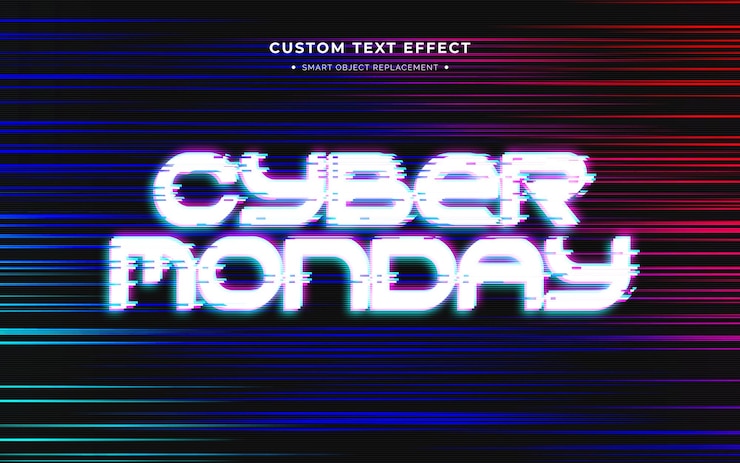 PSD black friday, efekt 3d stylu textu