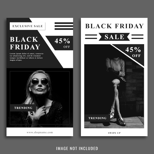 Black friday instagram beitragsvorlage