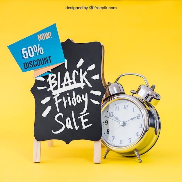 Black friday maquete com placa e alarme