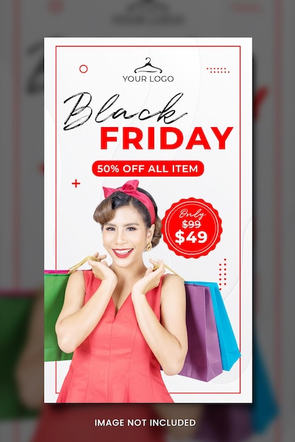 PSD black friday mode-banner-vorlage