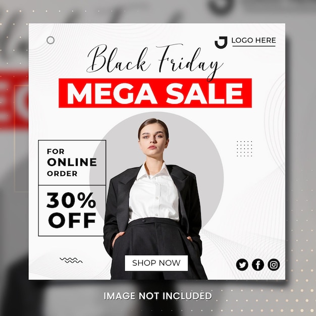 Black Friday Mode-Banner-Vorlage