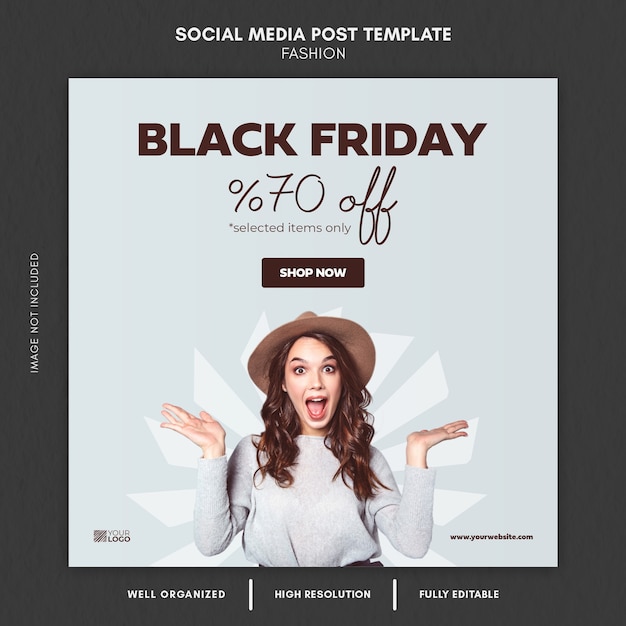 Black Friday Mode Social Media Post Vorlage