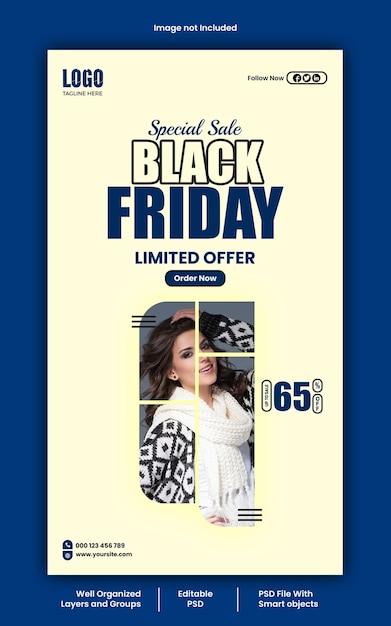 PSD black friday-mode-social-media-story-design-psd-vorlage