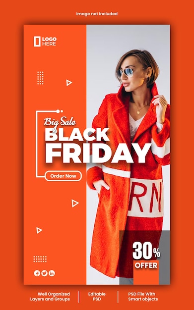 Black Friday-Mode-Social-Media-Story-Design-PSD-Vorlage