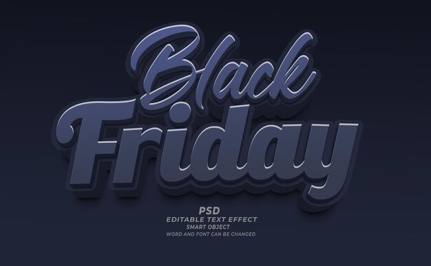 Black Friday PSD 3D Editable Text Effect