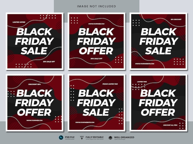 Black Friday Sale Angebot Social Media Vorlage