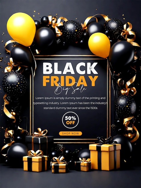 PSD black friday sale background design