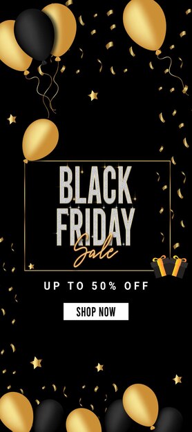 PSD black friday sale banner flache designs