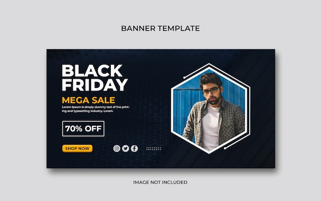 PSD black friday sale banner vorlage