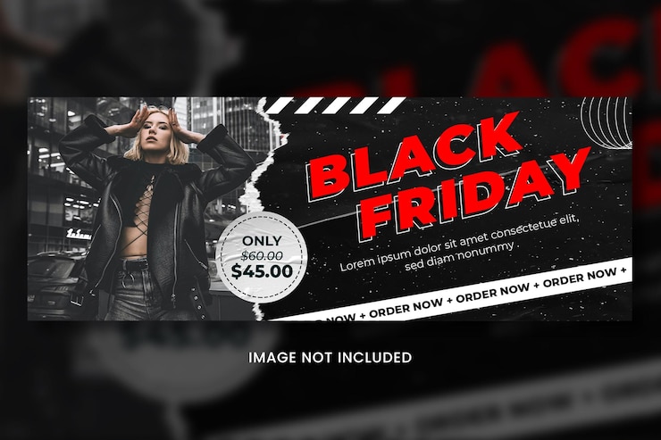 PSD black friday sale facebook-cover-vorlage
