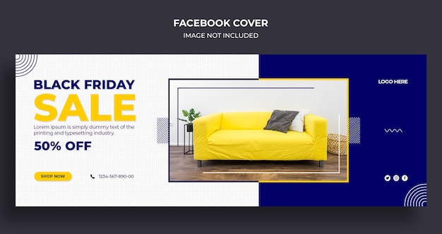 Black Friday Sale Facebook Timeline Cover und Web-Banner-Vorlage