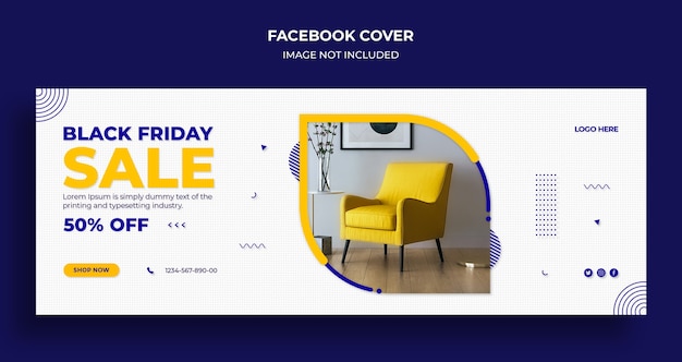 Black Friday Sale Facebook Timeline Cover und Web-Banner-Vorlage