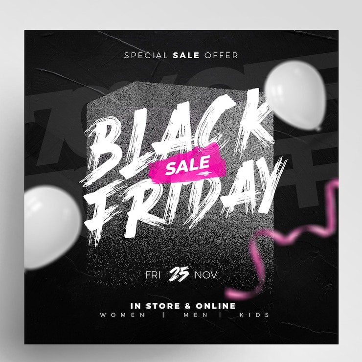 PSD black friday sale instagram banner flyer
