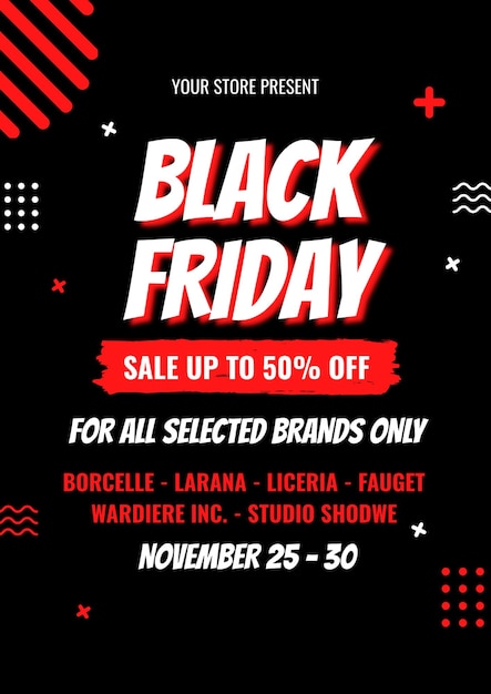 Black Friday Sale Post sui social media