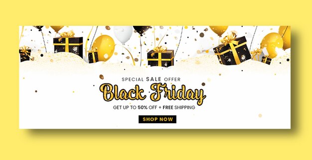 PSD black friday sale social-media-banner-vorlagendesign