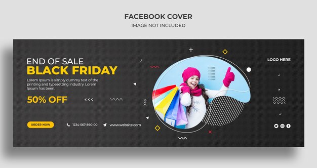 Black Friday Sale Social Media Cover und Web-Banner-Vorlage
