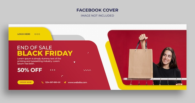 Black friday sale social media cover und web-banner-vorlage