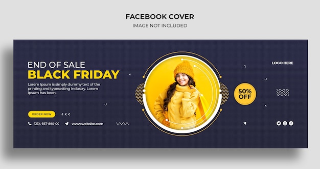 Black Friday Sale Social Media Cover und Web-Banner-Vorlage