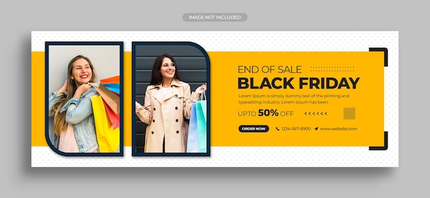 Black friday sale social media post instagram post webbanner oder facebook cover vorlage