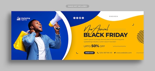 PSD black friday sale social media post instagram post webbanner oder facebook cover vorlage