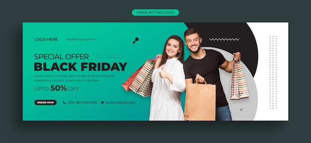 PSD black friday sale social media post instagram post webbanner oder facebook cover vorlage