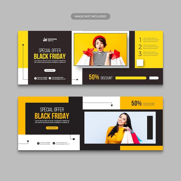 PSD black friday sale social media post instagram post webbanner oder facebook cover vorlage