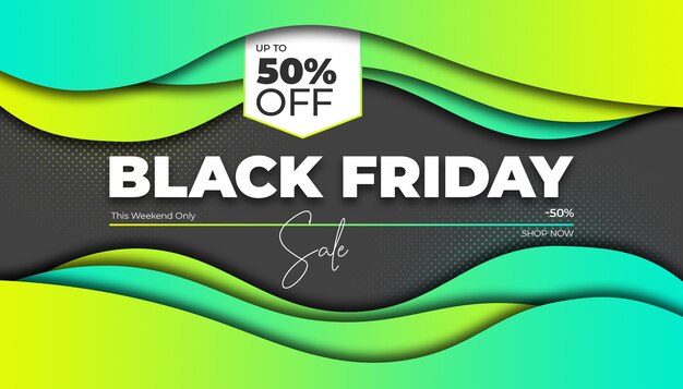 PSD black friday sale web banner vorlage