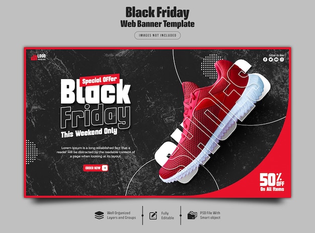 Black friday sale web-banner-vorlage