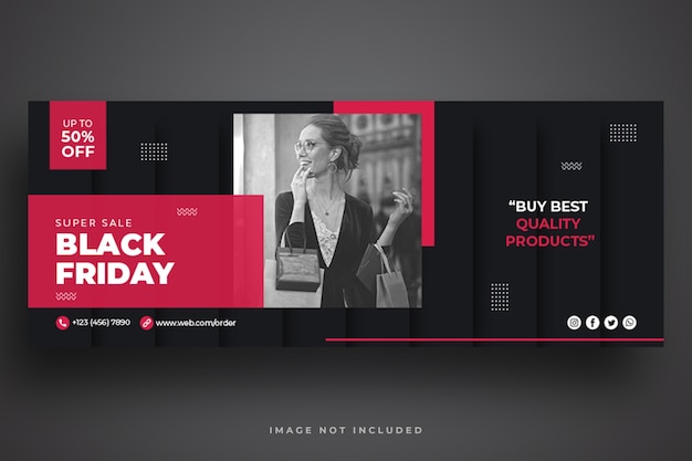 PSD black friday sale web-banner-vorlage