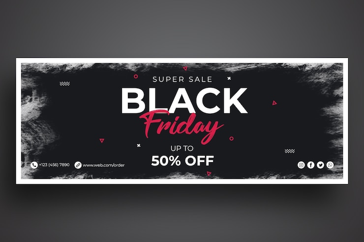 PSD black friday sale web-banner-vorlage