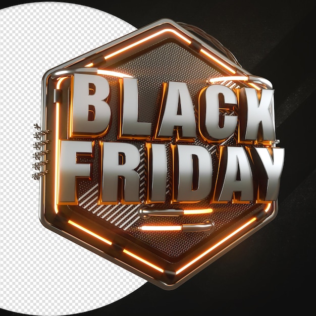 PSD black friday selo 3d