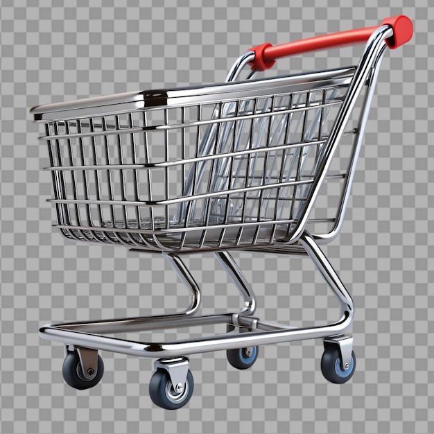 black friday shopping cart with label isolated on transparent background