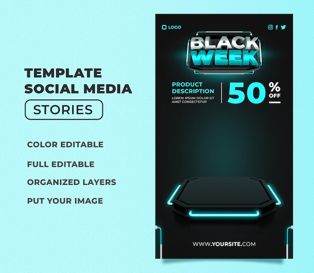 Black friday social media banner vorlage promotion psd post