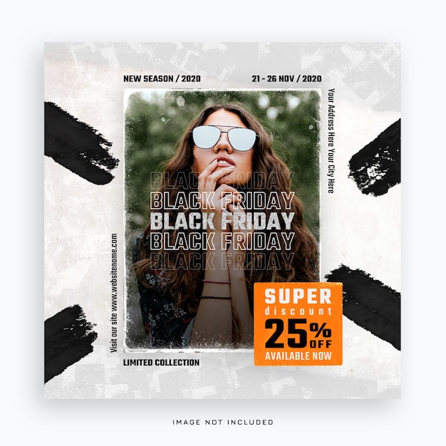 Black friday social media banner vorlage