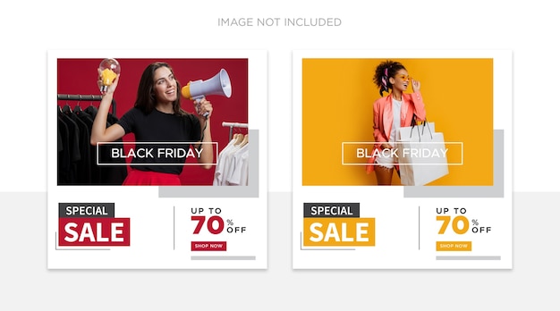 PSD black friday social media post vorlage