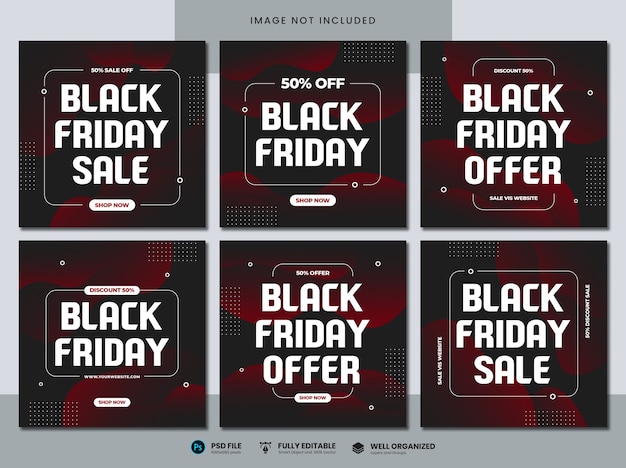 Black Friday Sonderangebot Social Media Vorlage