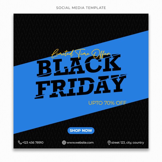 PSD black friday-sonderverkaufsangebot-banner für instagram-post-feed